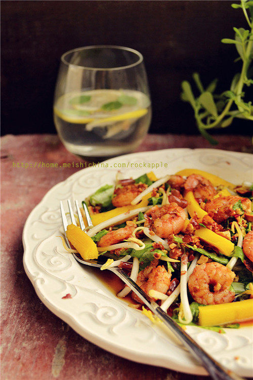 Refreshing and Appetizing. Thai Mango Shrimp Salad Ready in Less Than a Minute