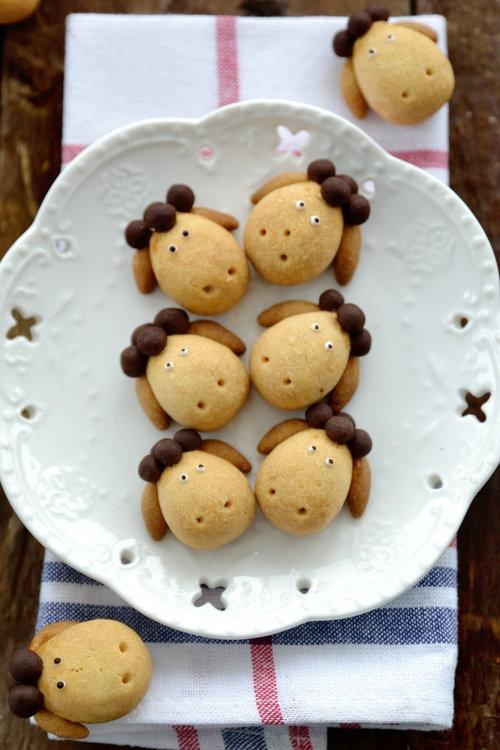 【Tomato Recipe】Sheep Cookies - Cute Sheep Cookies