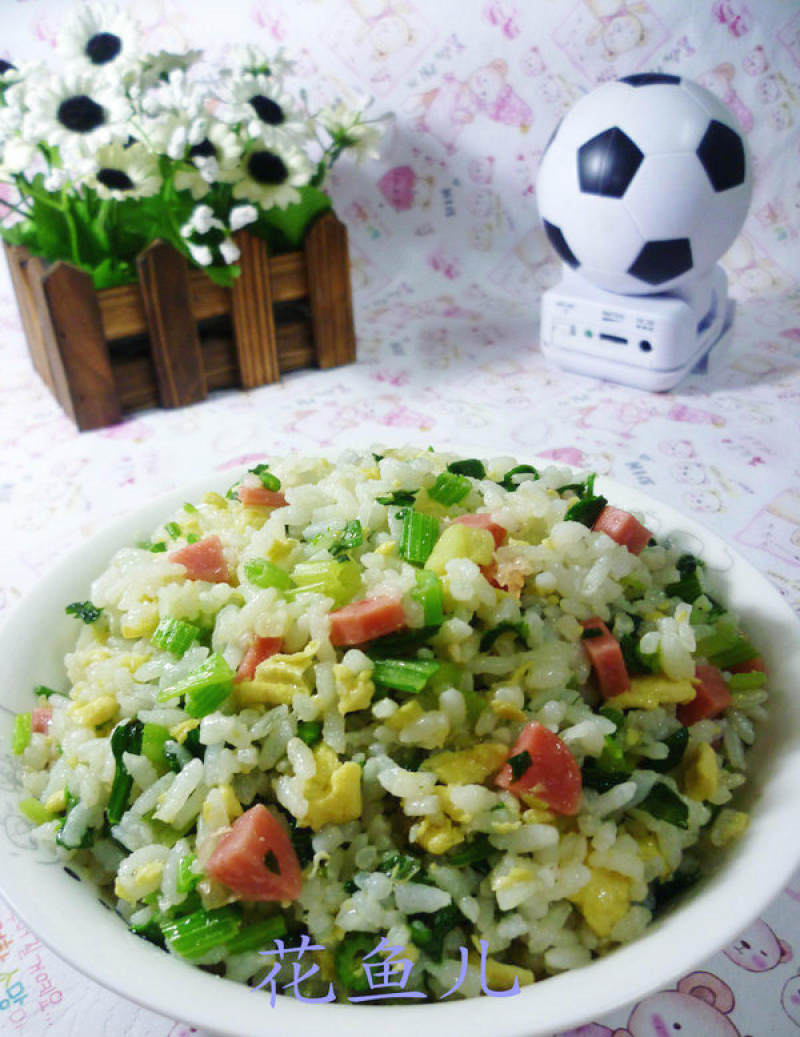 Fried Rice with Sausage, Celery and Eggs