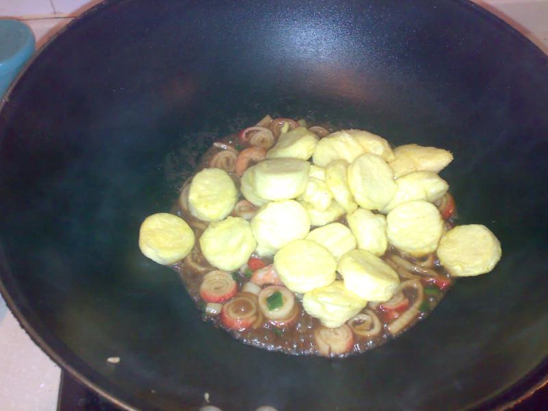 Steps for Cooking Crab Stick with Japanese Tofu