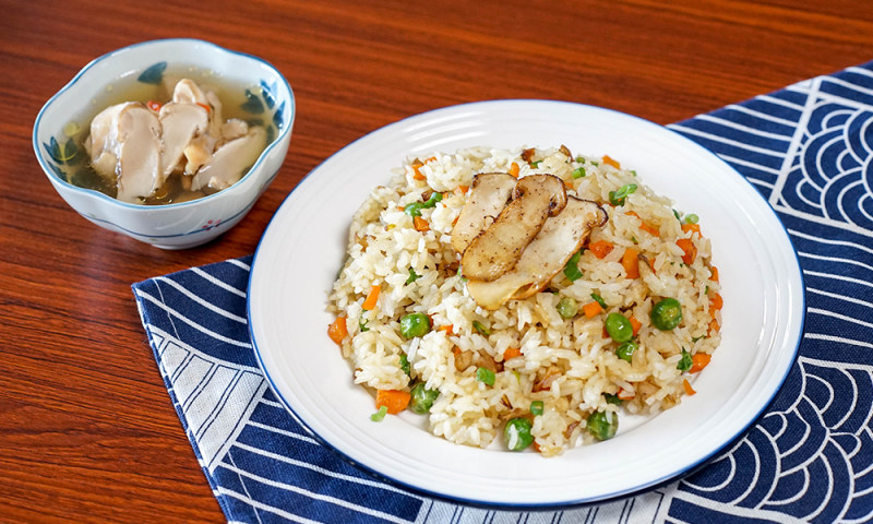 Vegetable and Matsutake Mushroom Fried Rice