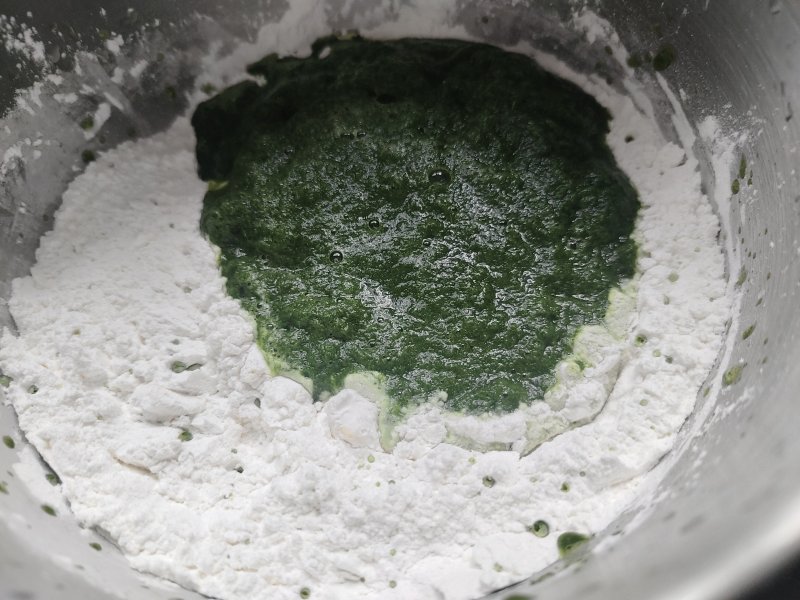 Steps for Making Green Rice Cake