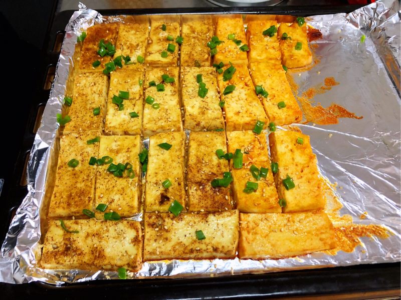 Steps for making Flavored Grilled Tofu