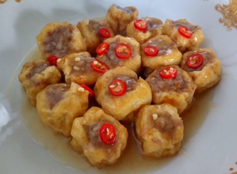 Oil-braised Tofu with Minced Pork