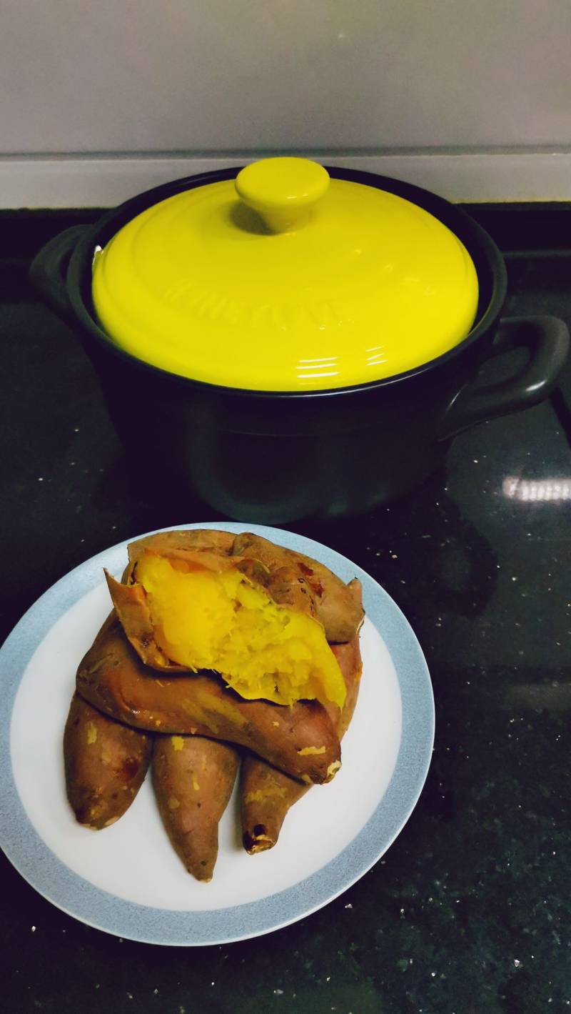 Clay Pot Roasted Sweet Potatoes Step by Step