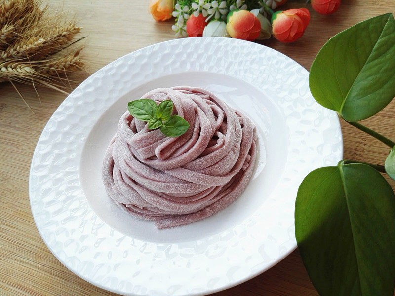 Handmade Purple Sweet Potato Noodles