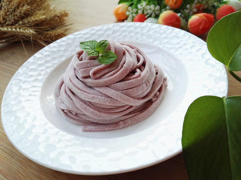 Handmade Purple Sweet Potato Noodles