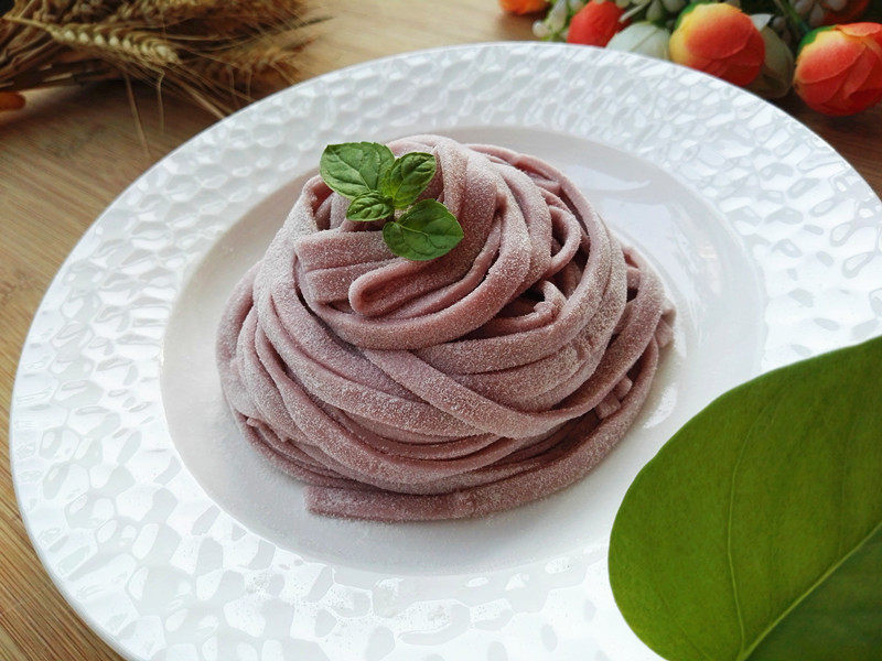 Handmade Purple Sweet Potato Noodles