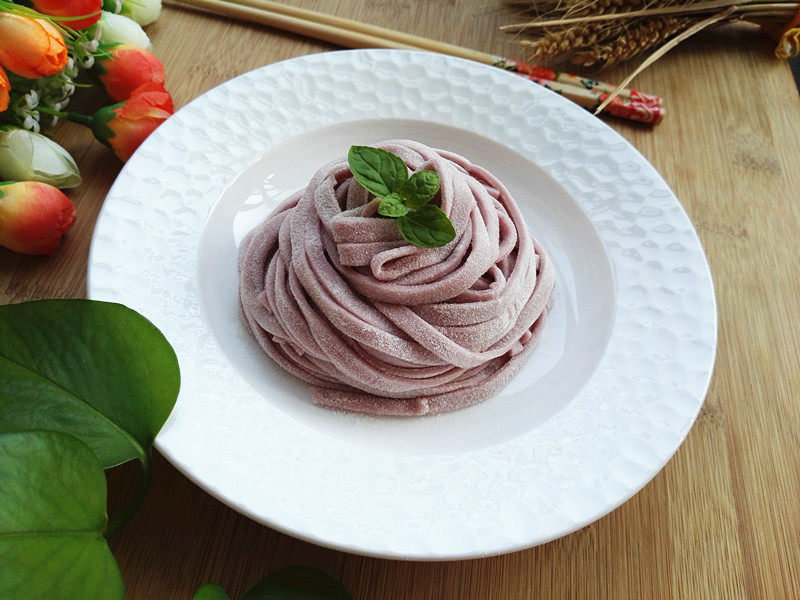 Handmade Purple Sweet Potato Noodles