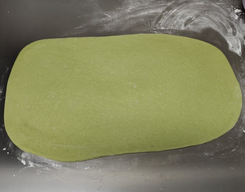 Steps for Making Coconut Green Tea Powder Bread