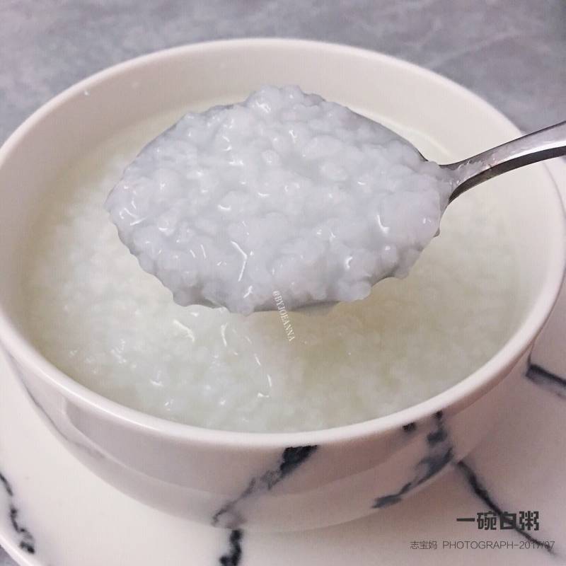 Soft and Fragrant White Rice Porridge