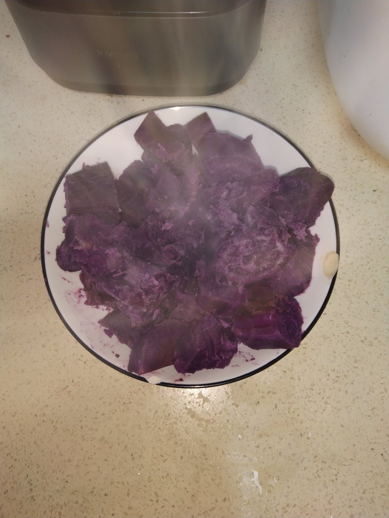 Steps for Making Natural Purple Sweet Potato Mash