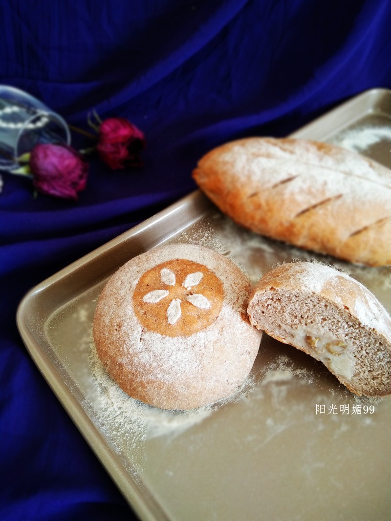 Steps for Making Whole Wheat Taro Bread