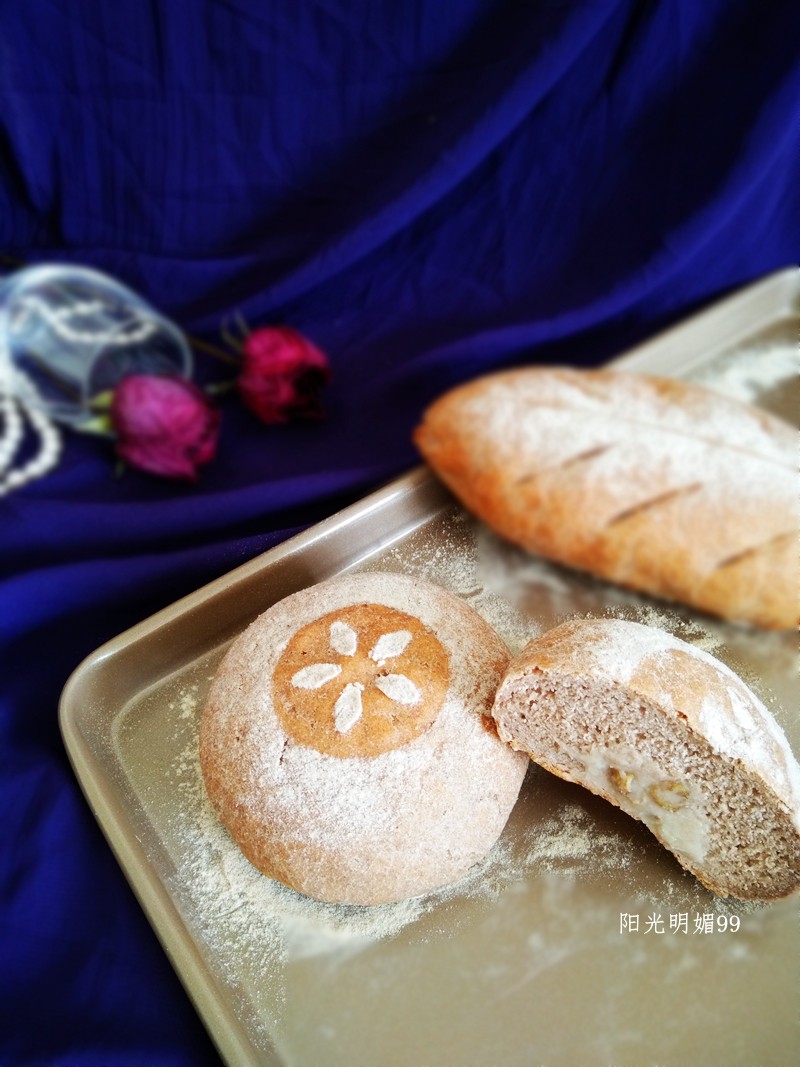 Steps for Making Whole Wheat Taro Bread