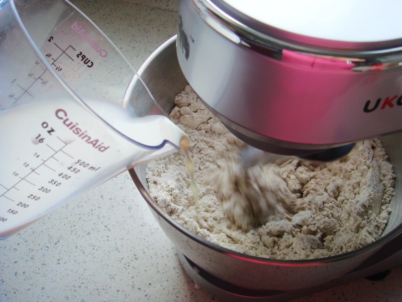 Steps for Making Whole Wheat Taro Bread