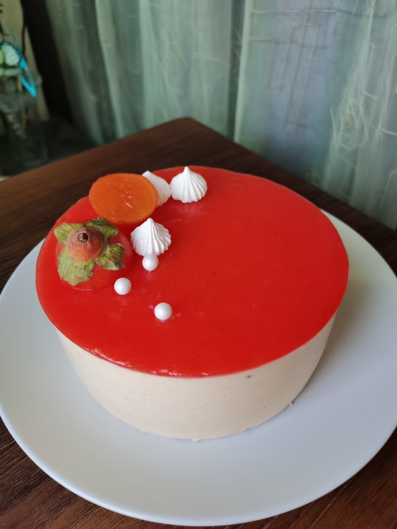 Persimmon Mousse Cake Making Steps