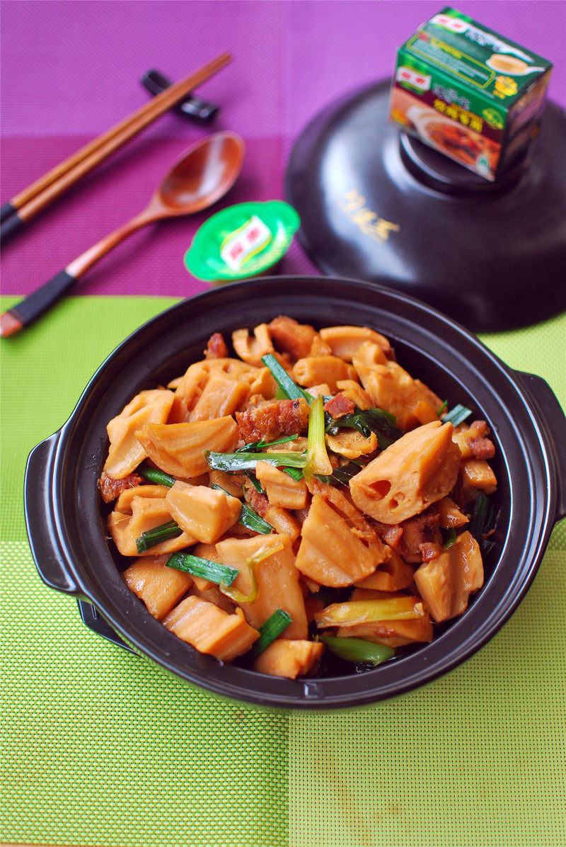 Braised Lotus Root with Pork Belly