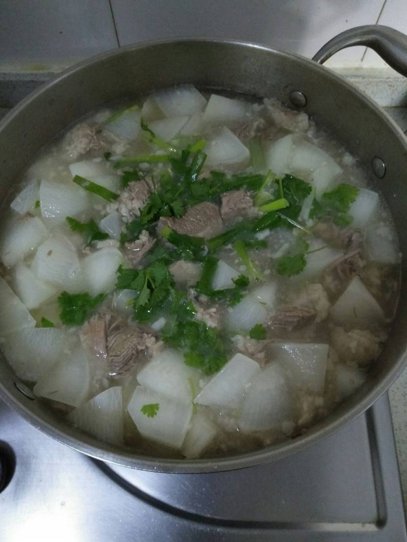 White Radish Stewed Lamb Preparation Steps