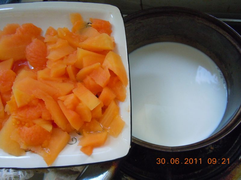 Steps to make Papaya Milk