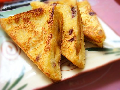 Steps for cooking my DIY breakfast - Sweet Potato Stuffed French Toast