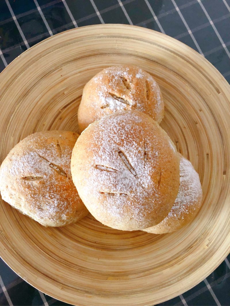 Whole Wheat Matcha Mochi Soft European Bread Making Steps