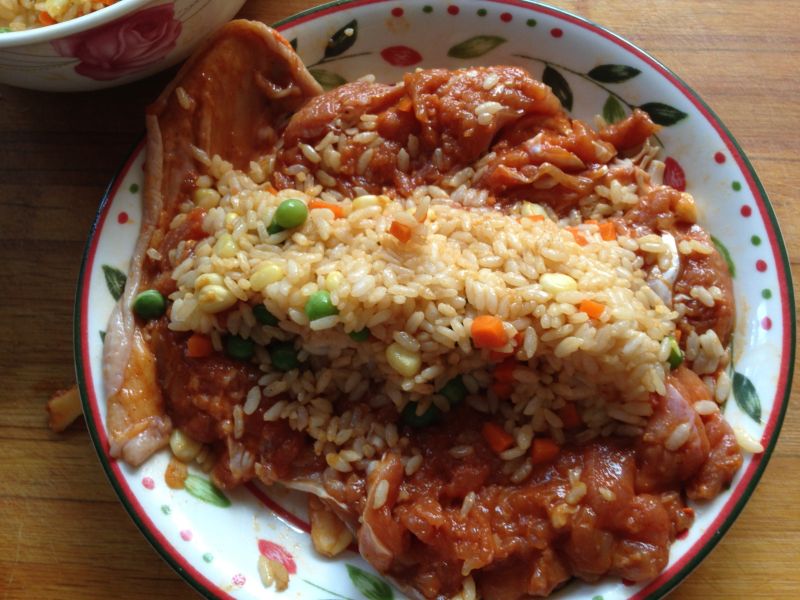 Steps to Make Orleans Chicken Leg Rice Bowl