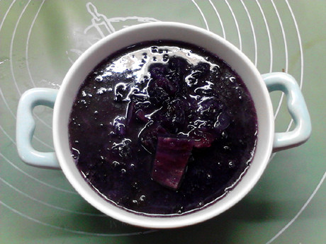 Steps to make Purple Sweet Potato, Peach Gum, and Bird's Nest Soup