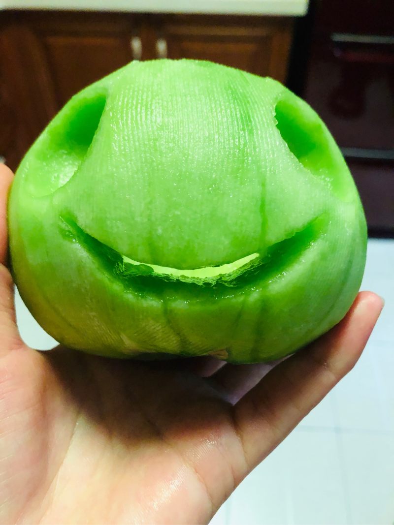 Steps for making Frog Fruit Cup