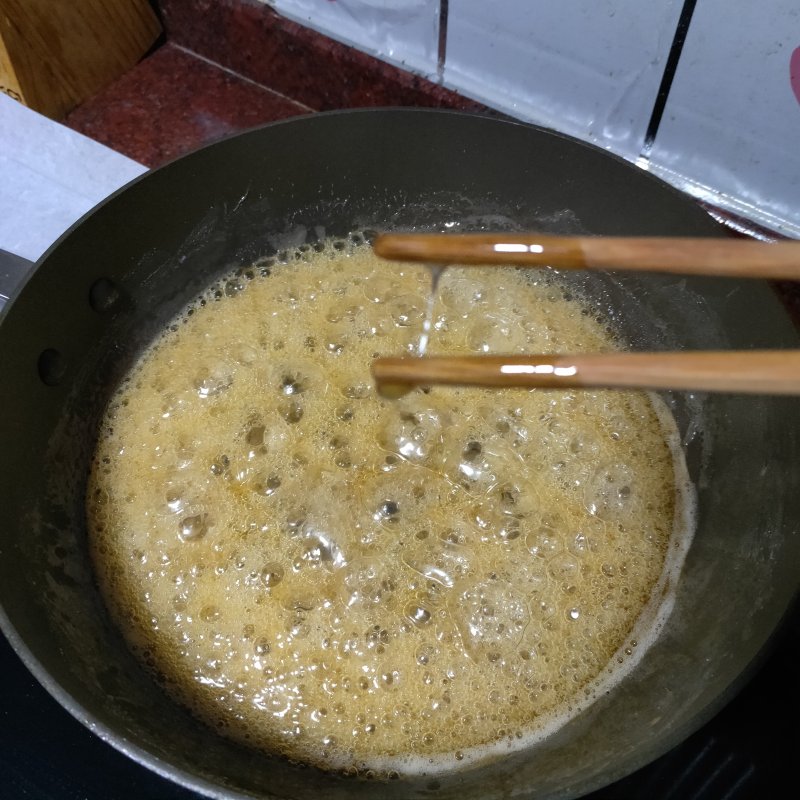 Steps for making Walnut Black Sesame Candy