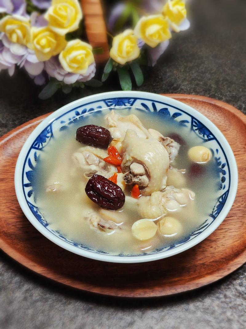 Lotus Seed and Lily Chicken Soup