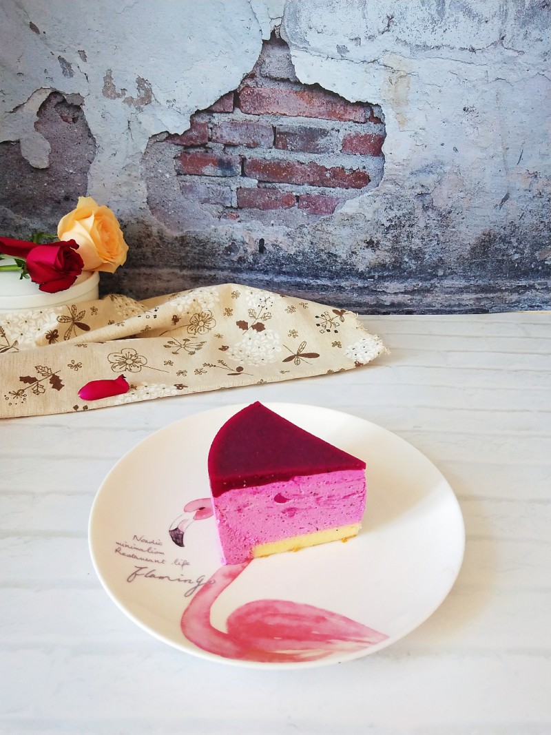 Dragon Fruit Mousse Cake