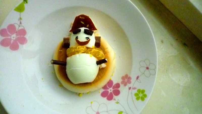 Creative Egg Cooking - Snowman Dis Production Steps