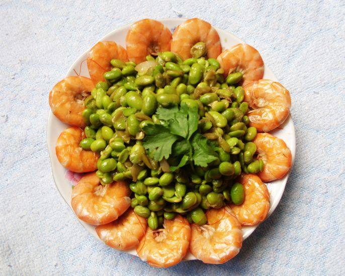 Fresh Shrimp and Edamame