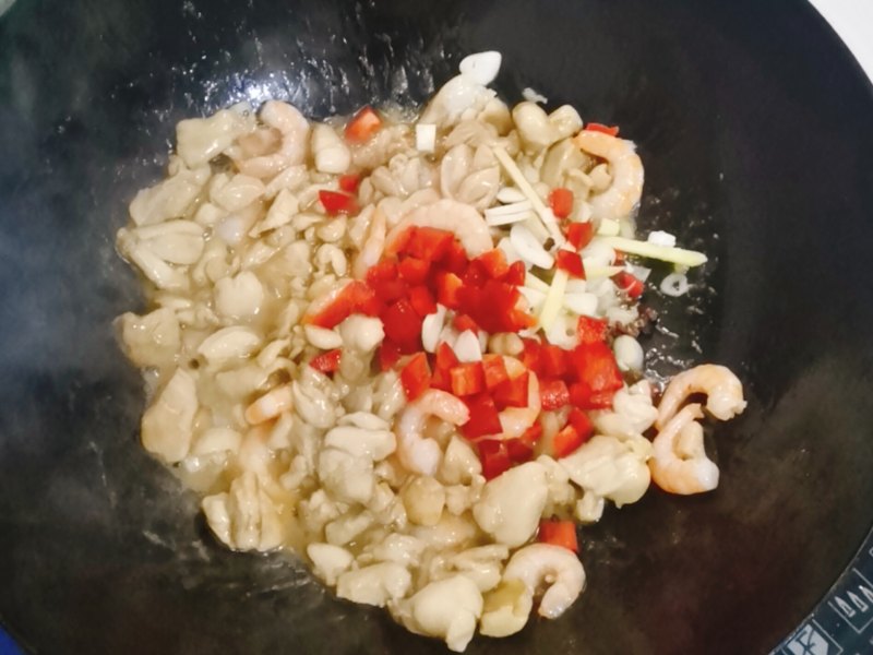 Steps for making Shrimp and Chicken Stir Fry