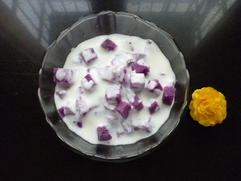 Simple and Delicious Snack - Purple Sweet Potato Yogurt Preparation Steps