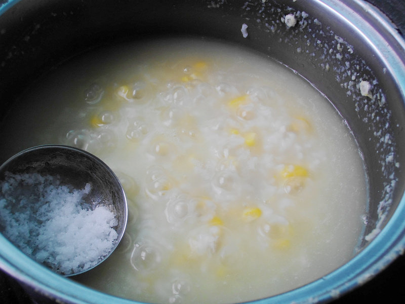 Taro and Sweet Potato Congee Cooking Steps