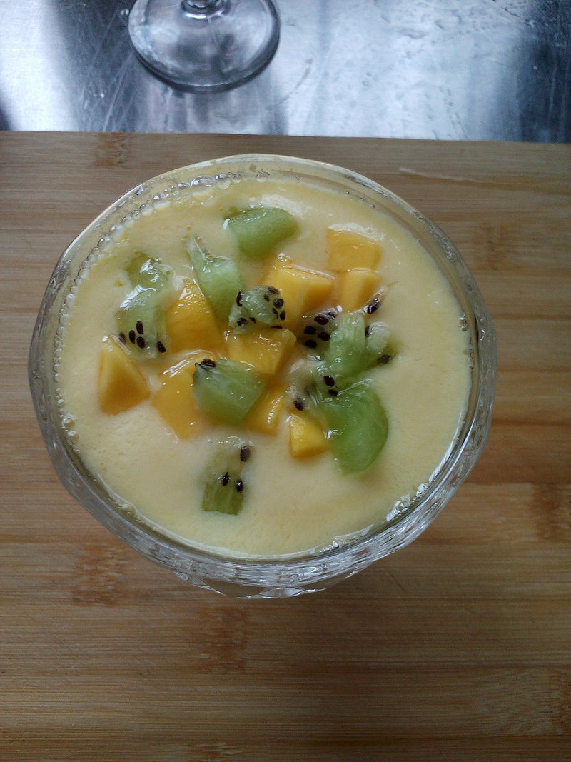 Step-by-Step Instructions for Kiwi Mango Semifreddo