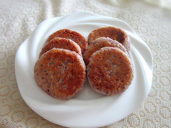 Purple Corn Pancakes Cooked in an Electric Skillet