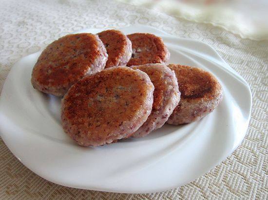 Purple Corn Pancakes Cooked in an Electric Skillet