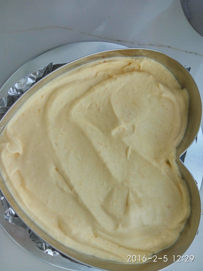 Step-by-step process of making Mango Mousse Cake