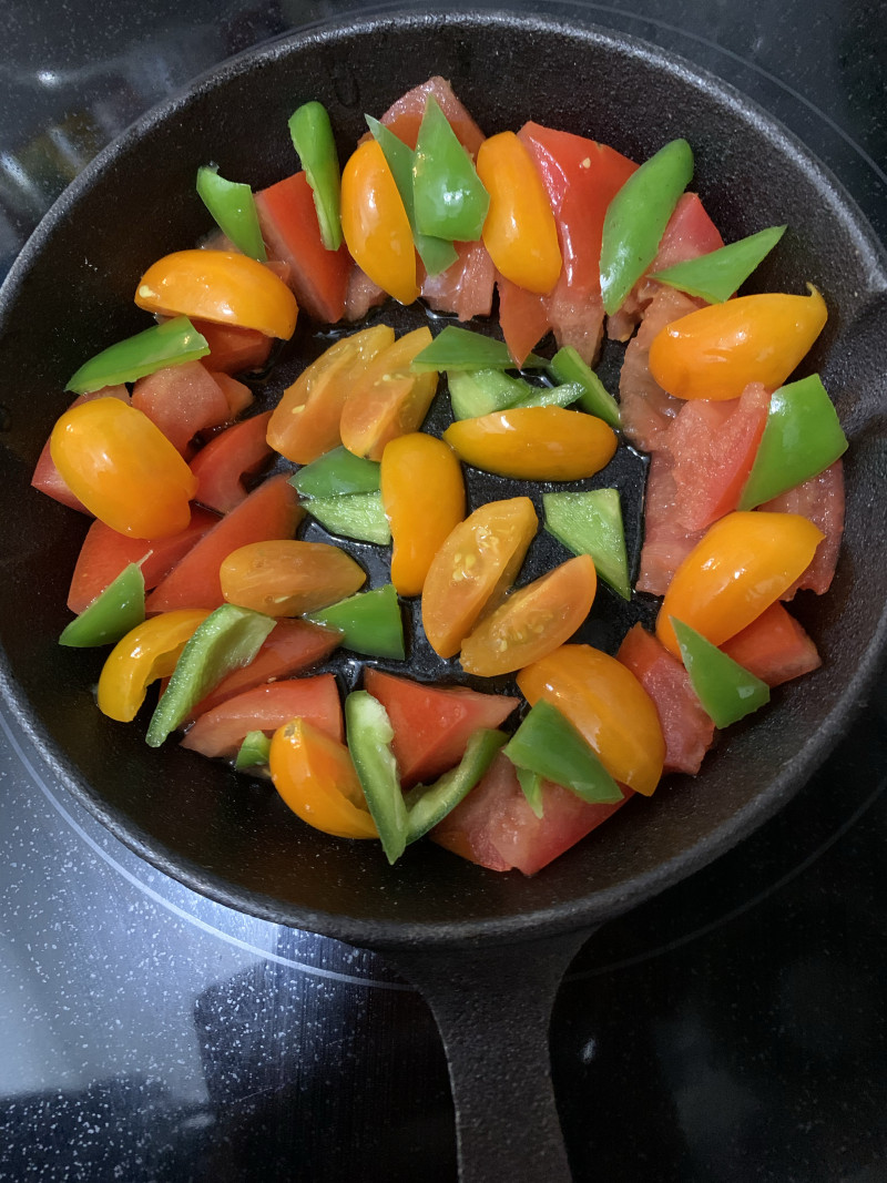 Steps for Cooking North African Baked Eggs