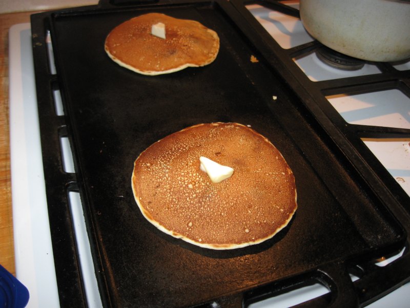 Traditional American Breakfast - Blueberry Pancake Cooking Steps