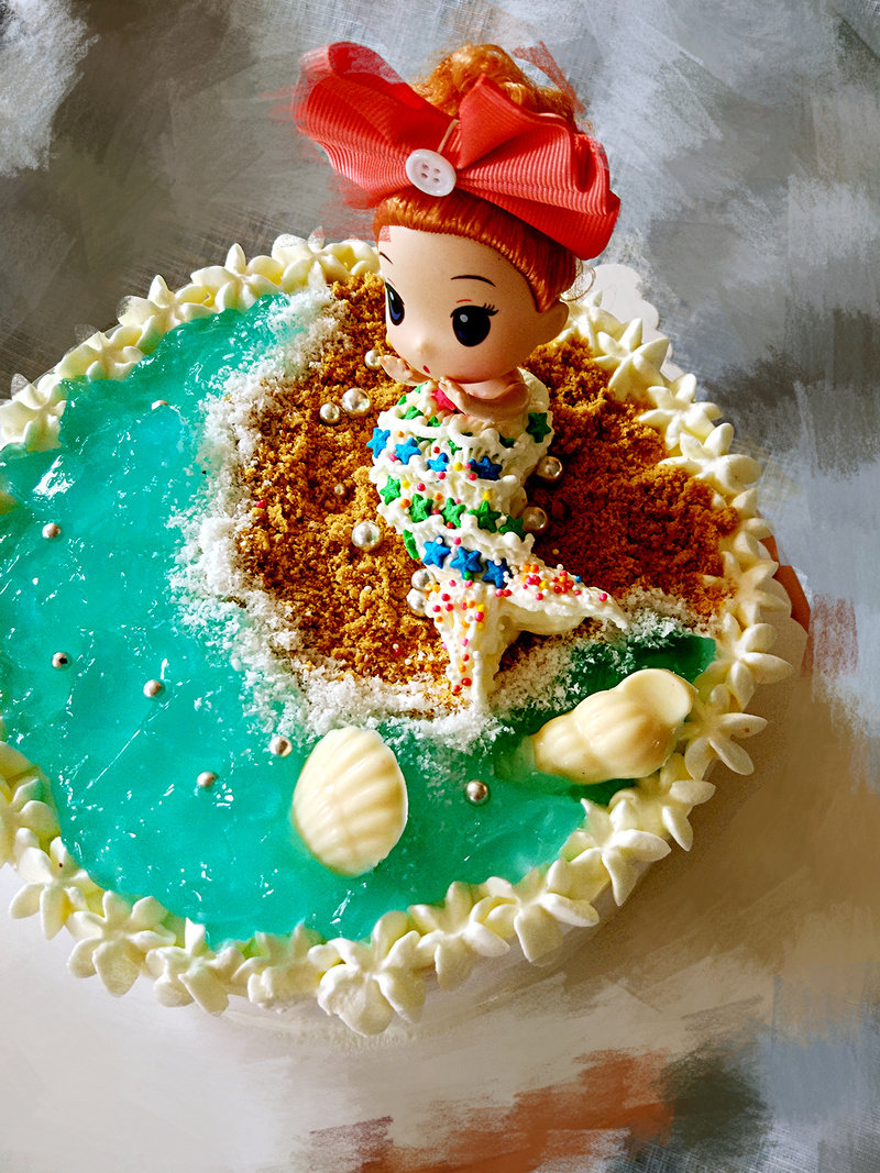 Barbie Mermaid Cake Making Steps