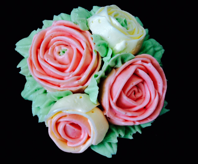 Korean Cupcake Flower Cake