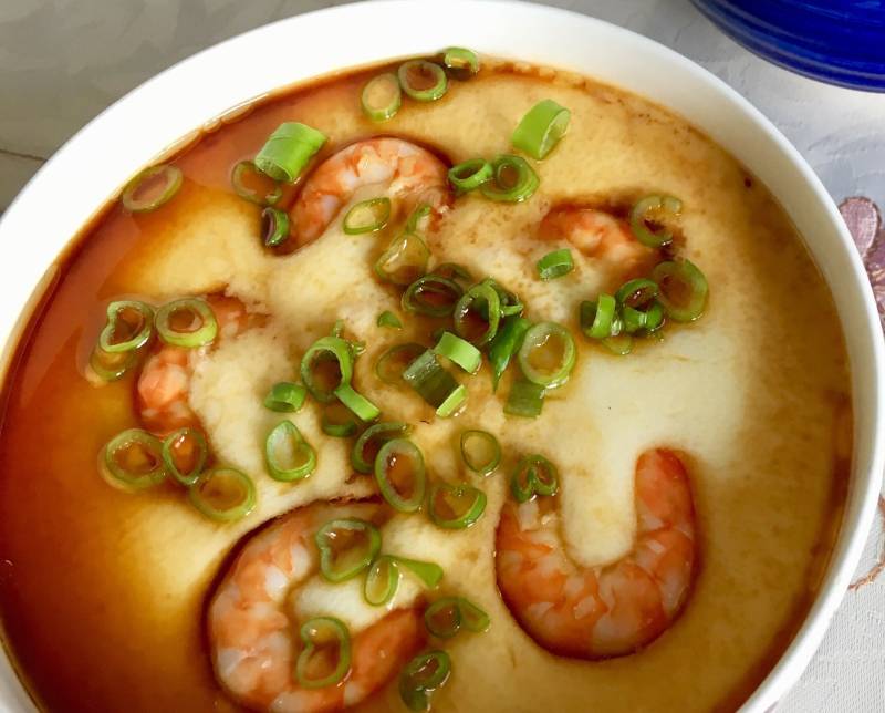 Detailed Steps for Steamed Egg with Fresh Shrimp