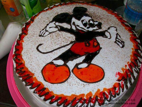 Orange Flavor Mickey Mouse Birthday Cake