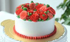 【Korean Flower Piping Cake】Making Steps