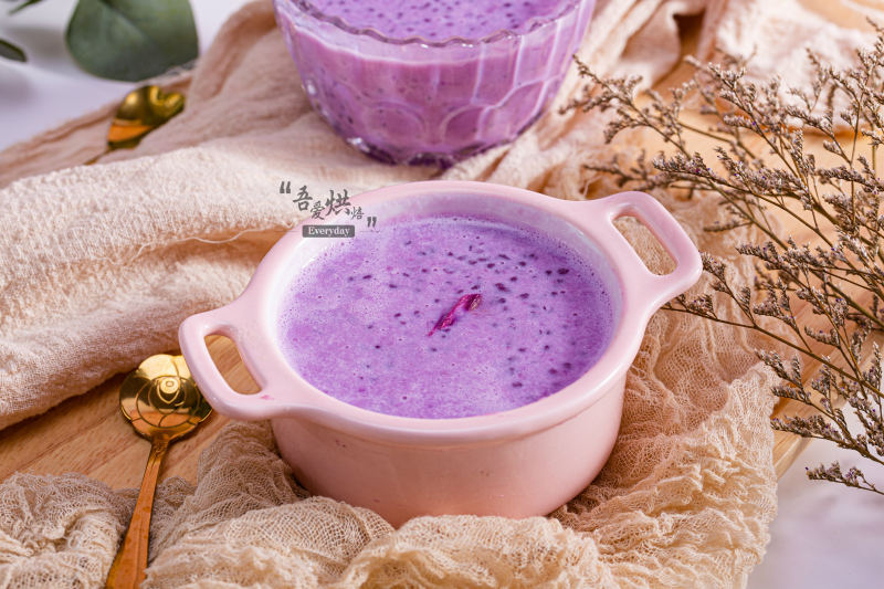 Purple Sweet Potato Milk Tapioca Pudding