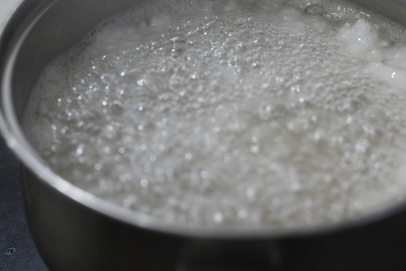 Purple Sweet Potato Milk Tapioca Pudding Making Steps