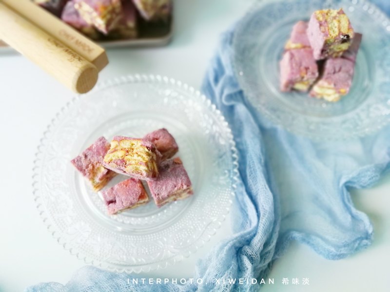 Purple Sweet Potato Snowflake Pastry